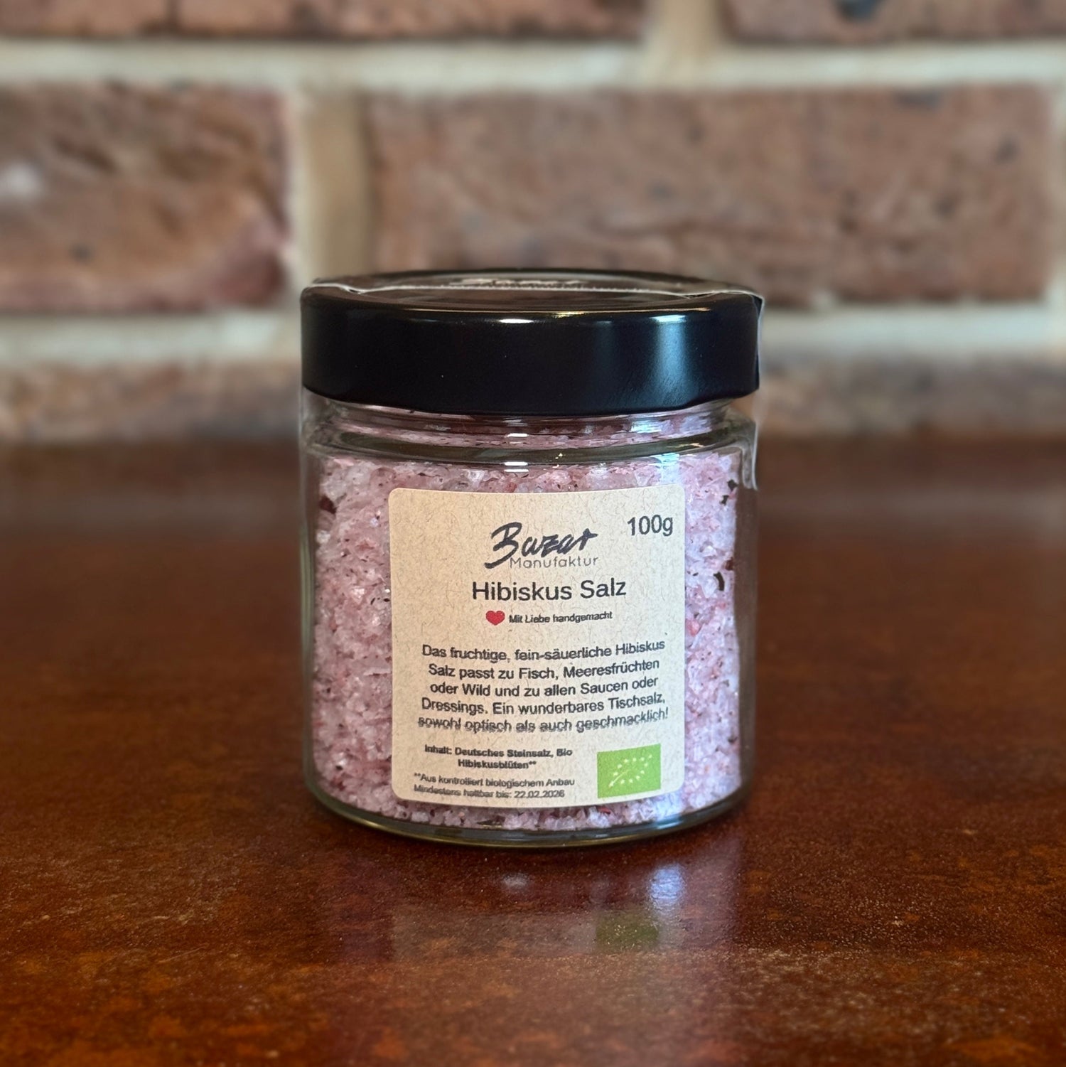 Pink rock salt flakes